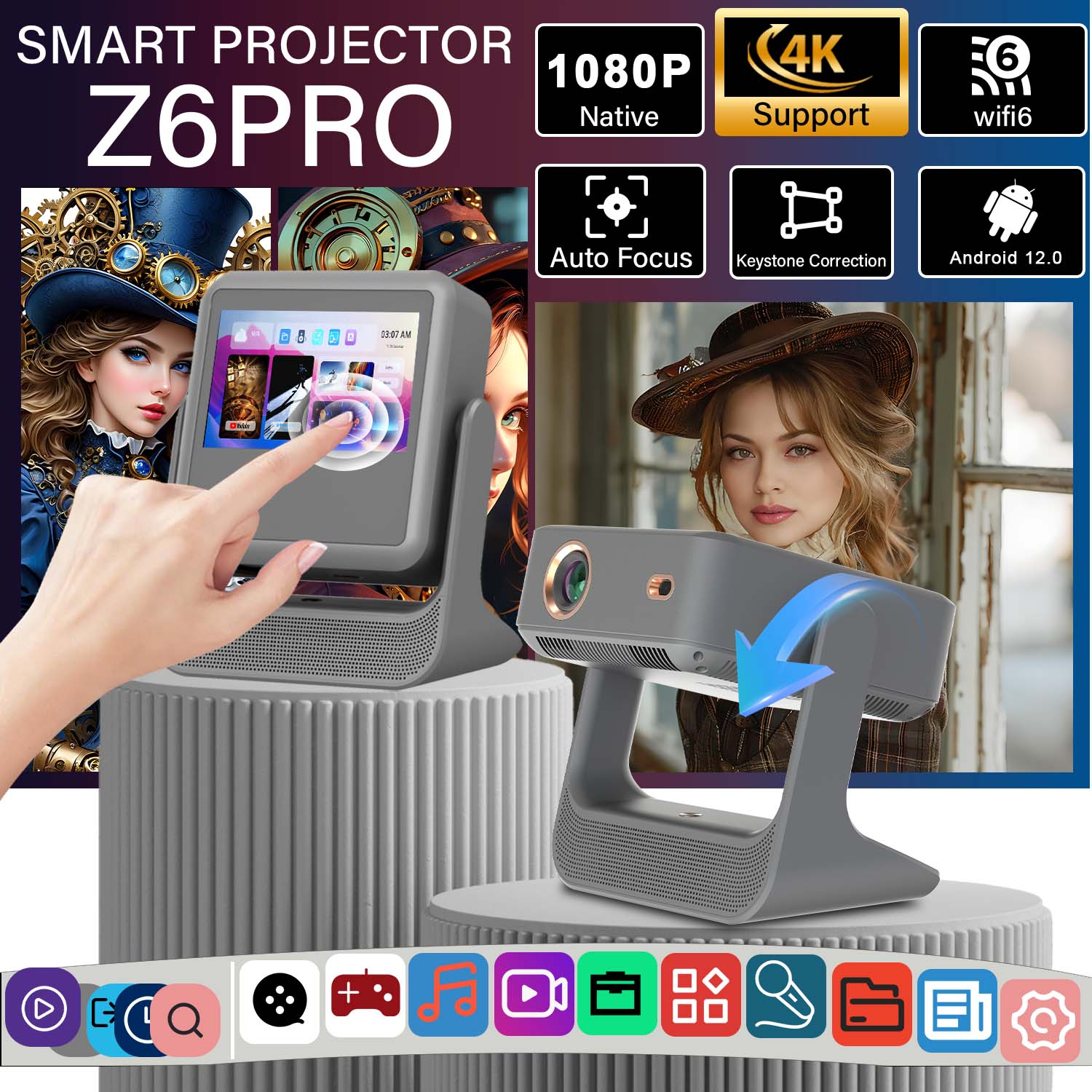 Portable Sports Projector Auto - đánh giá và giá Home Gym Video