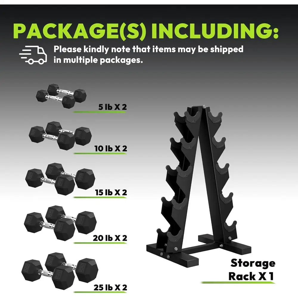 Hex Dumbbells with A-E Rack, 1 - đánh giá và giá Home Gym Options