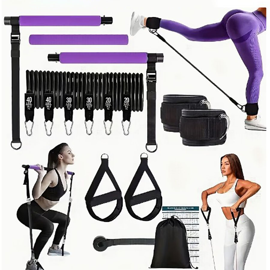 180lbs Resistance Bands with A - đánh giá và giá Home Gym Full Setup