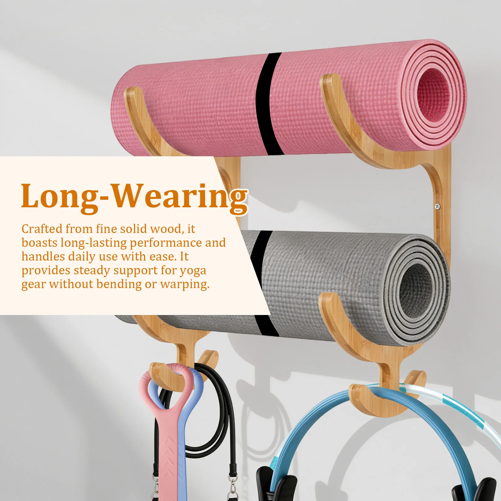 2Pcs Yoga Mat Storage Rack Wal - đánh giá và giá Home Gym Yoga Mat Storage