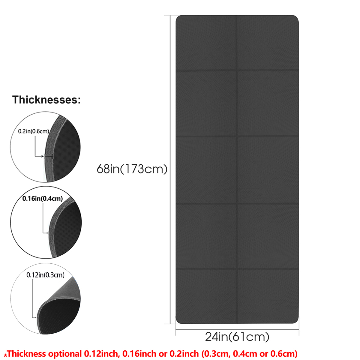 Foldable Yoga Mat Black Eco Fr - đánh giá và giá Home Gym Floor