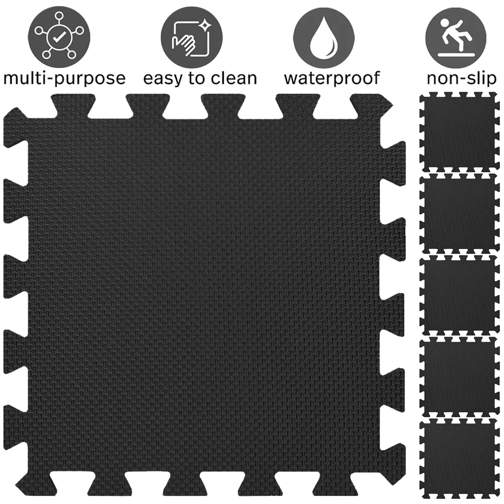 8/16 Pcs Gym Mat Cross-pattern - đánh giá và giá Home Gym Floor