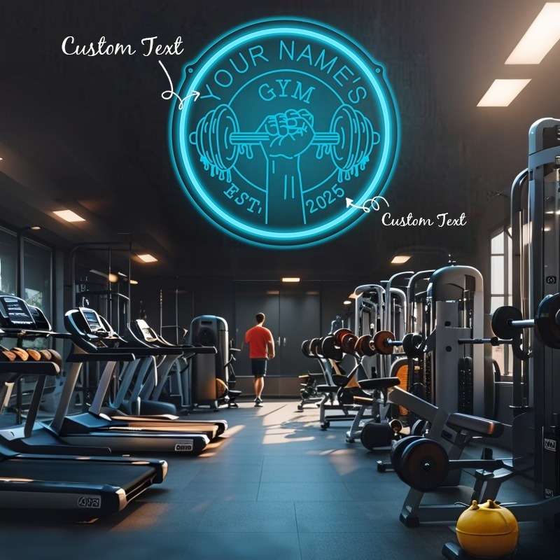 Custom LED Gym Neon Sign Barbe - đánh giá và giá Home Gym Interior Design
