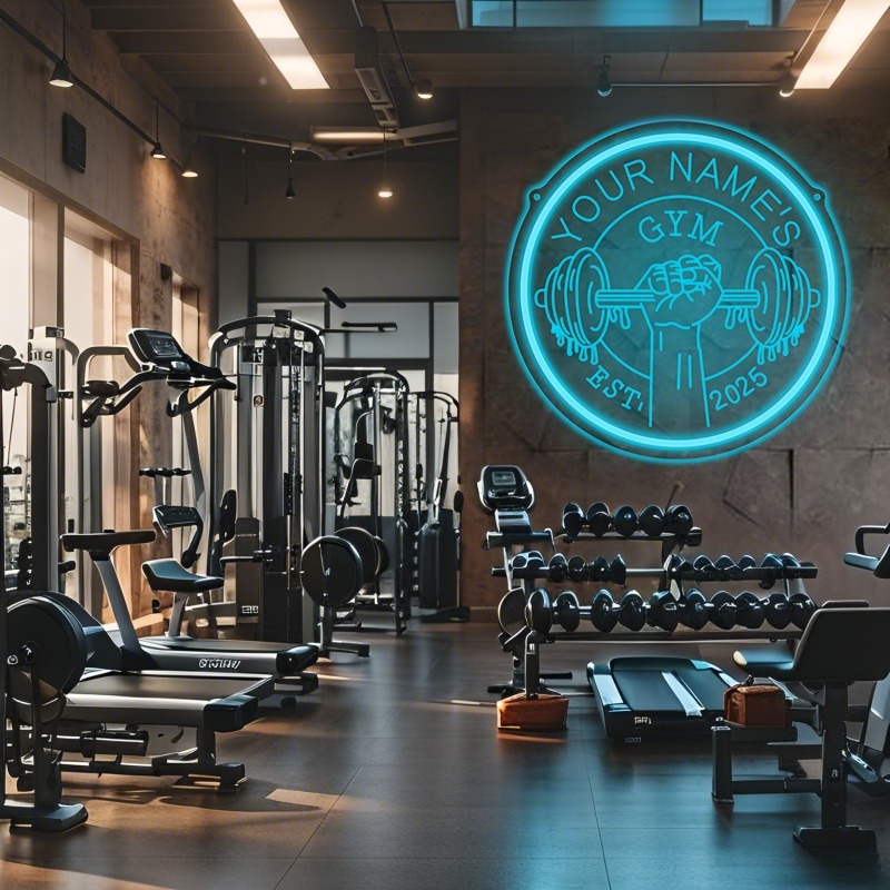 Custom LED Gym Neon Sign Barbe - đánh giá và giá Home Gym Interior Design