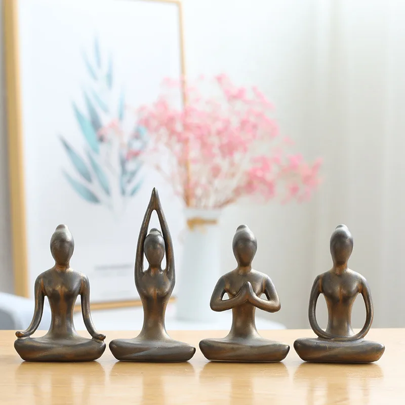 Abstract Yoga Poses Zen Cerami - đánh giá và giá Home Gym Zen