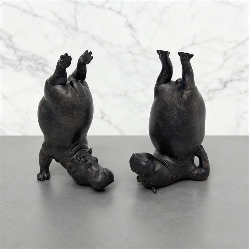 Yoga Hippo Resin Figurine Zen  - đánh giá và giá Home Gym Zen